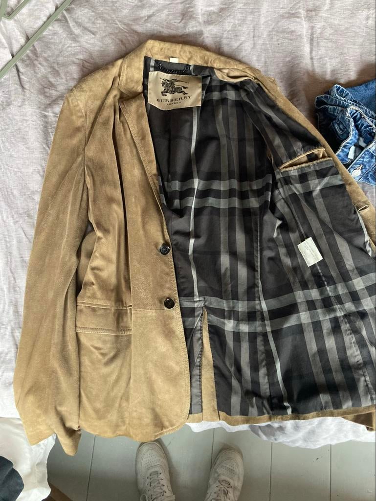 Burberry suède jas maat 50 (Large), Ophalen, Gedragen, Maat 48/50 (M), Bruin