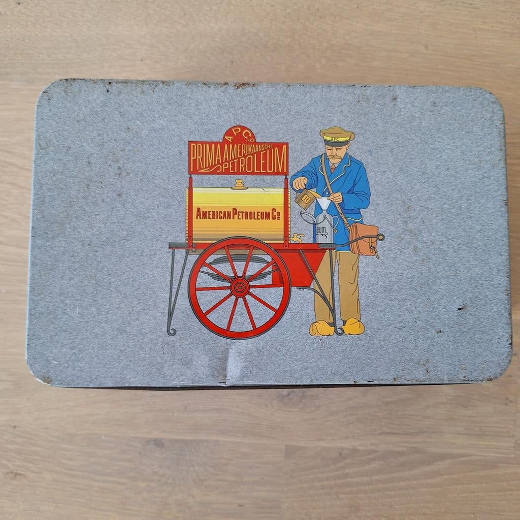 Esso Amerikaanse Petroleum 1891-1991 blik, Ophalen, Gebruikt, Verpakking