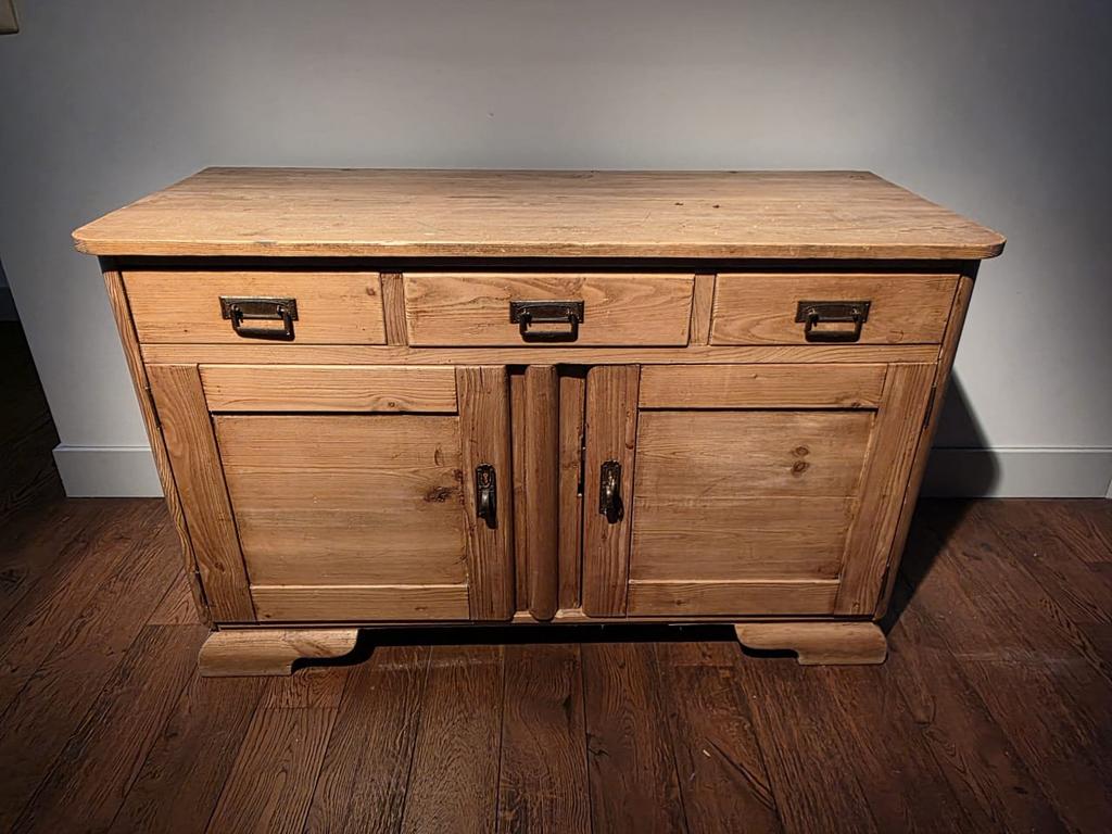 Oud grenen kastje, Ophalen, Gebruikt, 100 tot 150 cm, Oud grenen