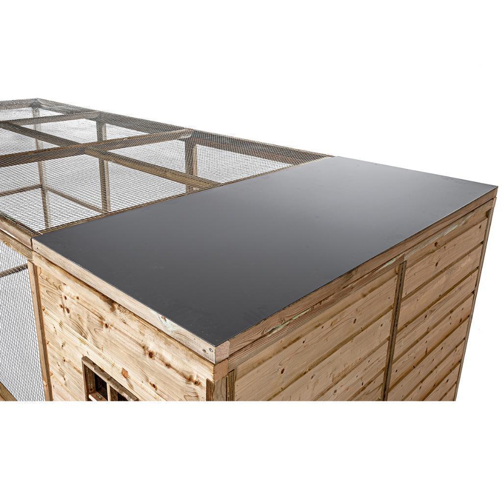 Houten Kippenren met groot nachthok en legnest | 448 x 179 x, Ophalen of Verzenden