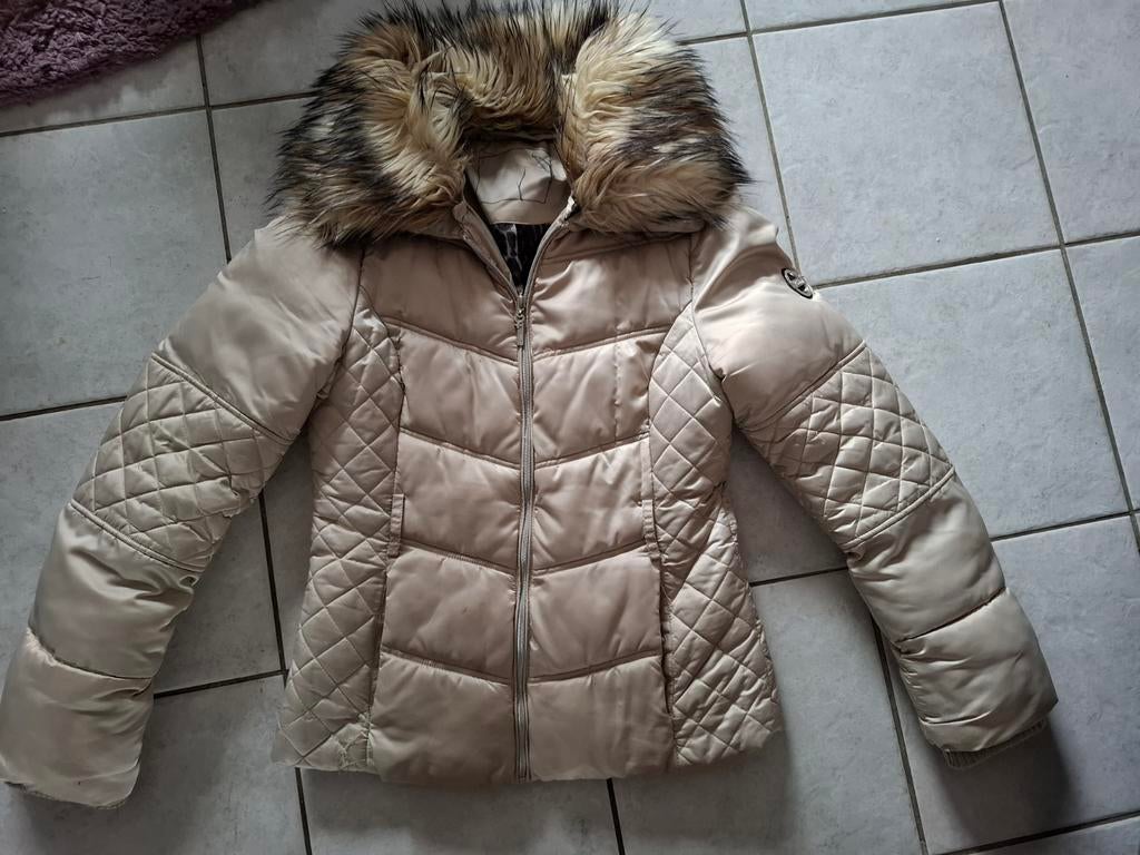 Coolcat winterjas met bontkraag - Maat 36, Kleding | Dames, Jassen | Winter, Beige, Ophalen of Verzenden, Coolcat, Maat 36 (S)