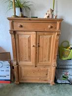 Houten tv kast met klapdeuren en laden, Ophalen, Gebruikt, 100 tot 150 cm, 50 tot 100 cm