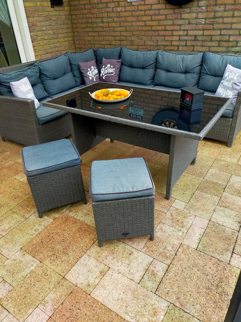 Loungeset kompleet, Tuin en Terras, Tuinsets en Loungesets, Ophalen, Gebruikt, Kunststof
