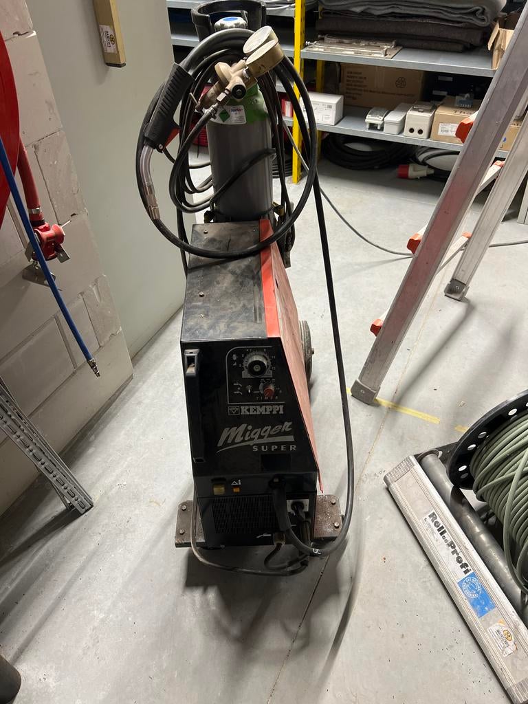 Kemppi Migger Super MIG/MAG lasapparaat met gasfles, Ophalen, Gebruikt, 150 tot 250 ampère, Co2