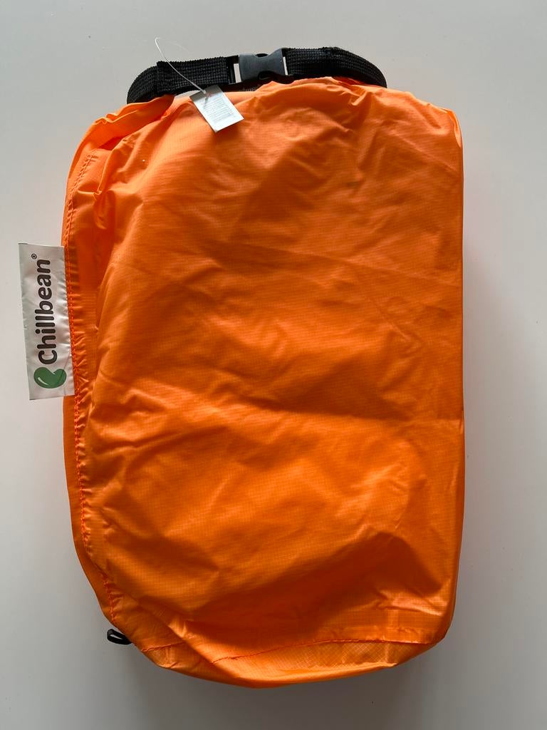 Chillbean - Opblaasbare loungebank/slaapzak - Oranje, Ophalen, Zo goed als nieuw