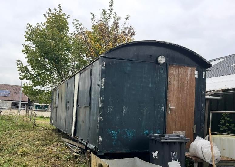 Oude pipo wagen 9.00 meter / sloop of verbouw / gratis, Doe-het-zelf en Verbouw, Bouwketen en Schaftketen, Ophalen, Gebruikt