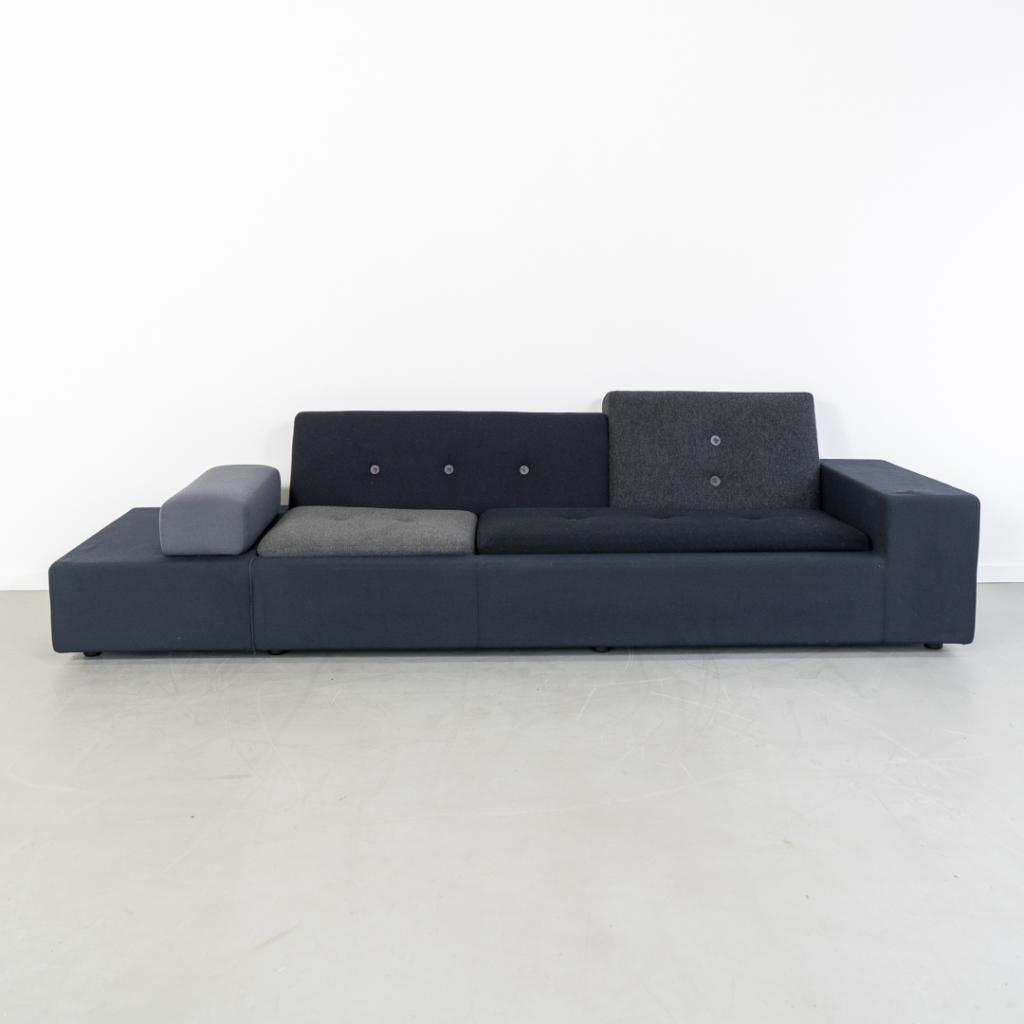 1 Vitra Hella Jongerius Poldersofa XL Zwart Mix, Huis en Inrichting, Banken | Bankstellen, Niet ingevuld, 250 tot 300 cm, Niet ingevuld