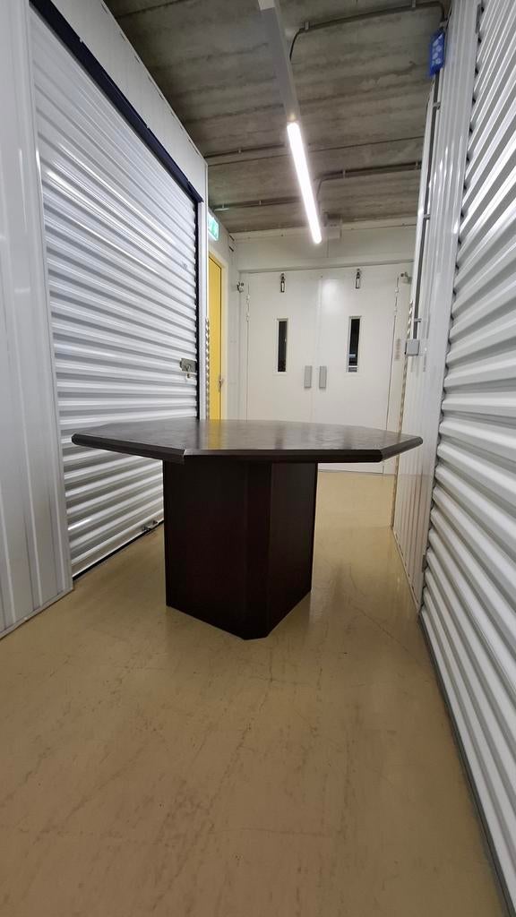 8-kantige eetkamertafel met 4 stoelen, Huis en Inrichting, Tafels | Eettafels, Gebruikt, 50 tot 100 cm, Rechthoekig, Ophalen