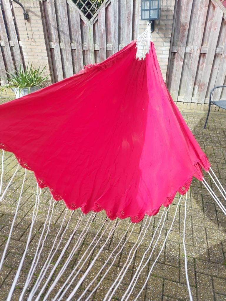 Hangmat/ rood/ breed 1.50cm, Tuin en Terras, Hangmatten, Ophalen of Verzenden, Gebruikt