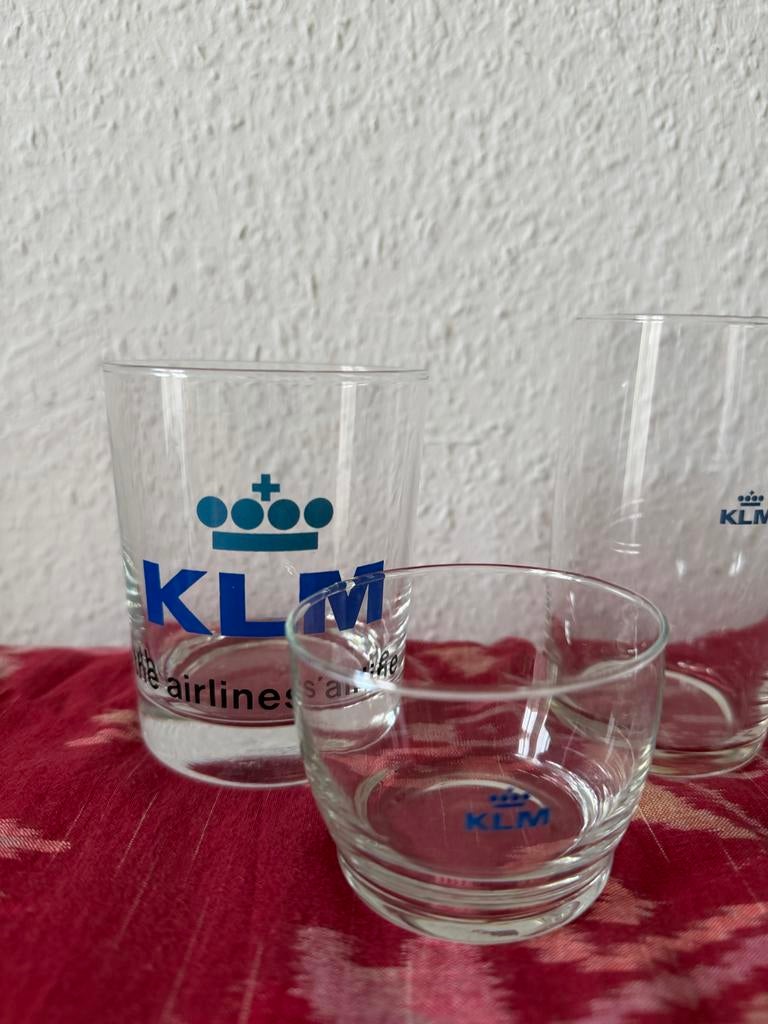 KLM glazen set, Ophalen of Verzenden, Nieuw, 1 t/m 20