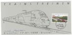 België Souvenirkaart 1998 Thalys trein getekend ontwerpers, Ophalen of Verzenden, Gestempeld, Gestempeld, Treinen