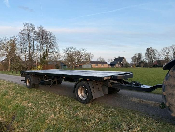 Platte wagen, aanhanger, Zakelijke goederen, Agrarisch | Werktuigen, Transport, Ophalen of Verzenden