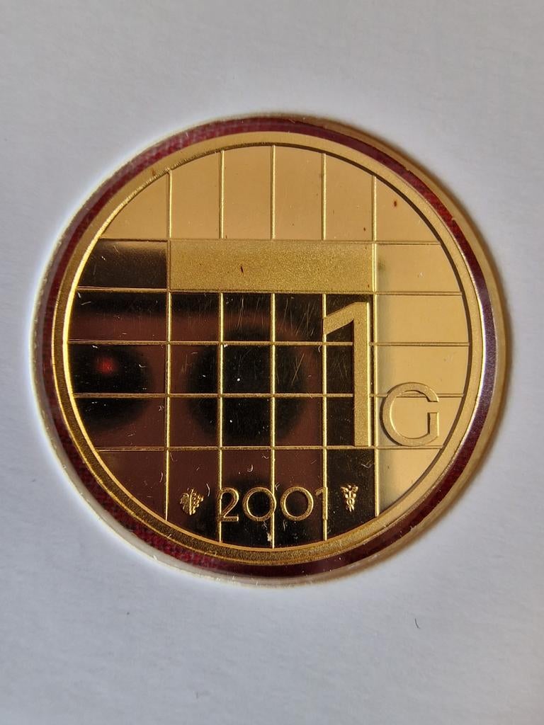 Gouden gulden 2001 Prooflike., 1 gulden, Koningin Beatrix, Losse munt, Goud