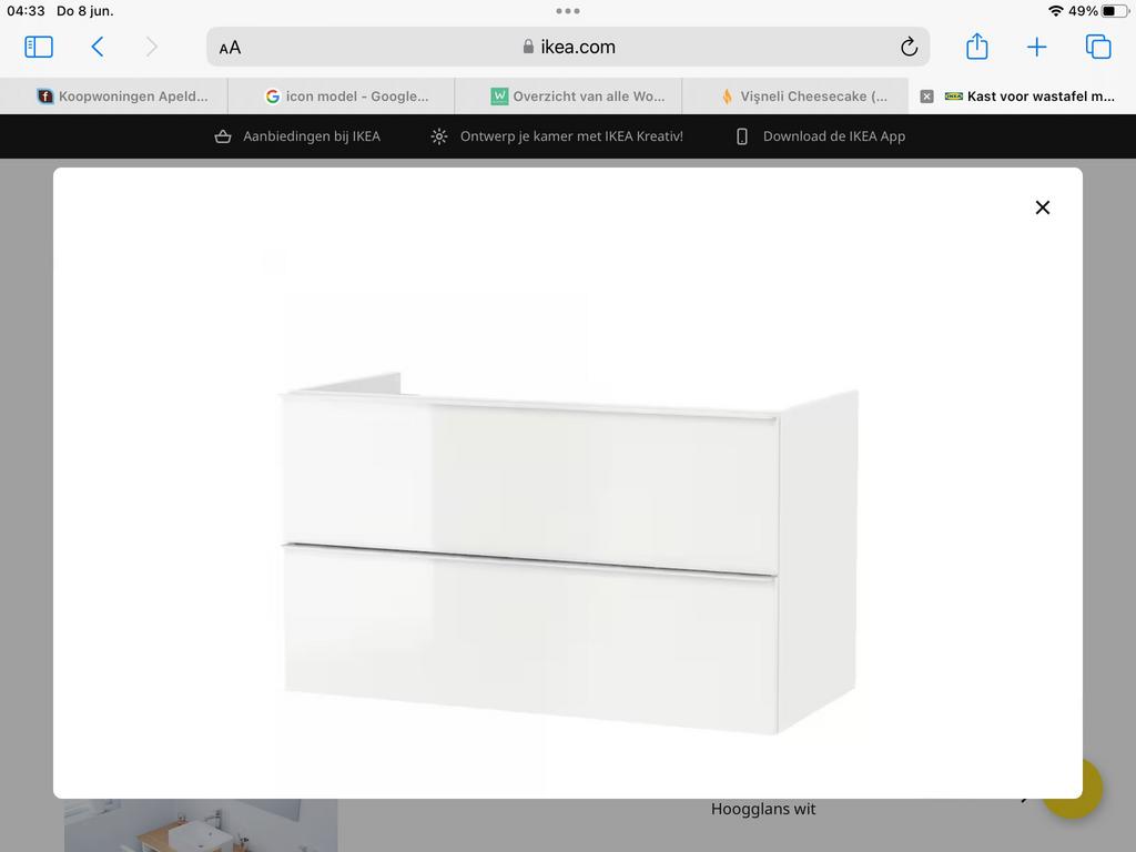 Badkamer meubel nieuw in doos, Ophalen, Nieuw, 50 tot 100 cm, Minder dan 100 cm