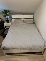 Ikea Trysil bed met nachtkastjes en matras, Ophalen, Gebruikt, Wit, Tweepersoons