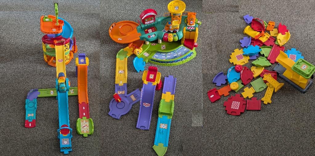 vtech toet toet autogarage en toren EUR 25,-, Ophalen, Gebruikt