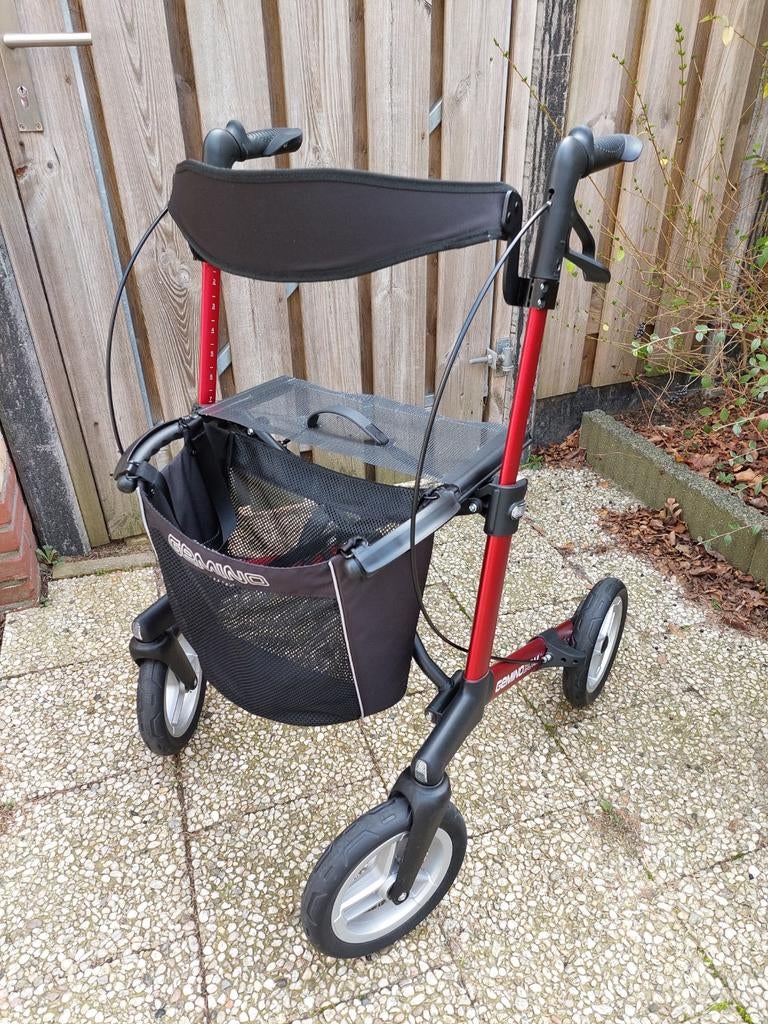 Rollator Gemino 30 M Comfort + rugsteun, Ophalen, Opvouwbaar, Zo goed als nieuw