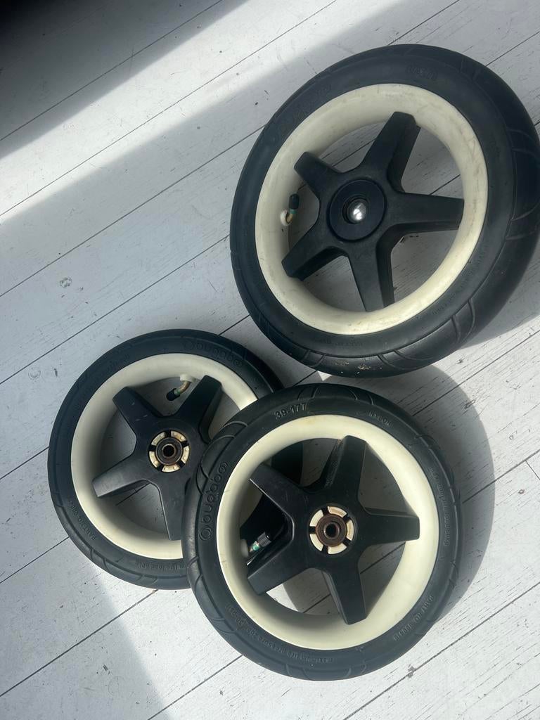 Bugaboo Donkey luchtbanden: 2 voorwielen en 1 achterwiel, Kinderwagen, Gebruikt, Luchtbanden, Bugaboo