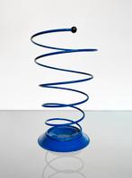 Vintage 80 postmoderne spiraalvormige paraplubak, Ophalen of Verzenden, Gebruikt, Metaal