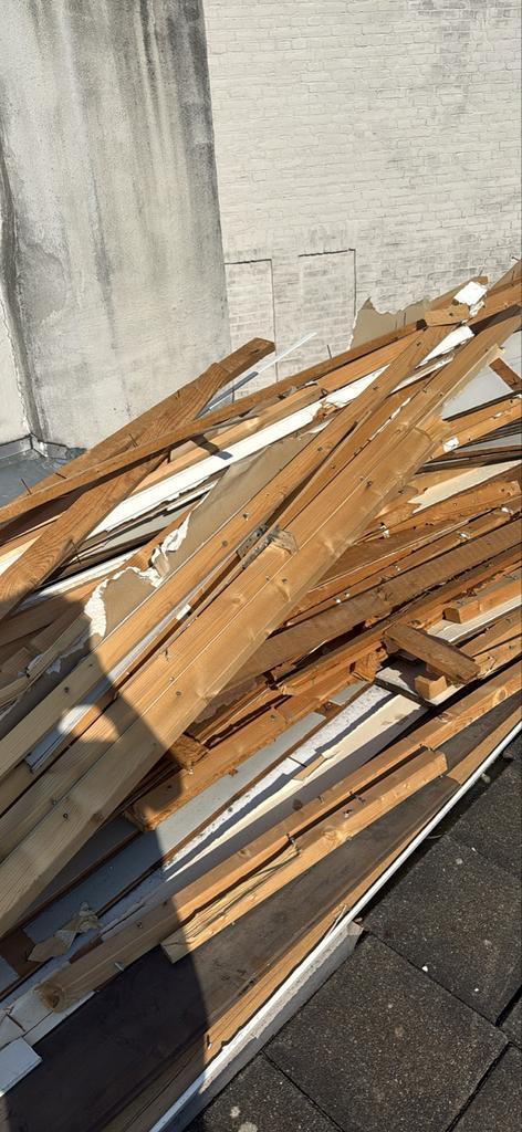 Sloophout planken en balken, Doe-het-zelf en Verbouw, Hout en Planken, Gebruikt, Plank, Overige houtsoorten, Minder dan 200 cm