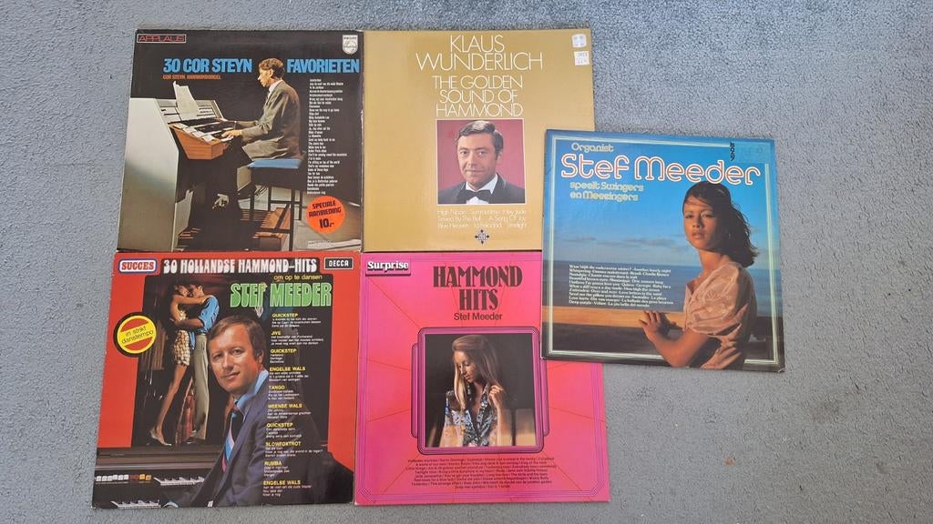 Diverse Hammond LP's: Stef Meeder, Cor Steyn, K. Wunderlich, Ophalen of Verzenden, 1970 - 1979, Gebruikt, 12 inch