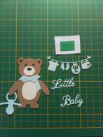 K3 Stansjes bruine beer met blauw waslijntje en tekst, Ophalen of Verzenden, Nieuw, Overige thema's, Overige typen