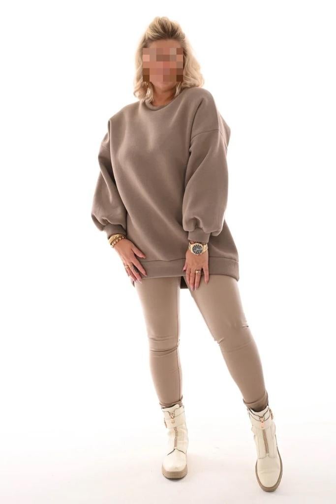 Norfy LeatherLook Legging Camel maat 38 tm 44 (306), Kleding | Dames, Leggings, Maillots en Panty's, Nieuw, Legging, Overige kleuren