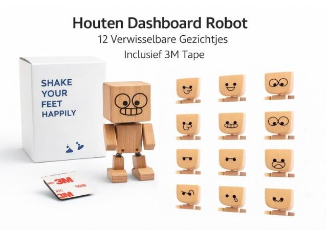 Houten auto robot decoratie, Ophalen of Verzenden, Nieuw