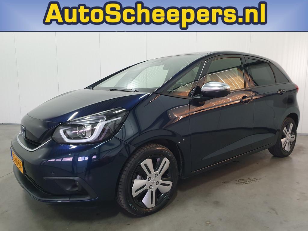 Honda Jazz 1.5 e:HEV Executive NAVI/CRUISE/STOEL-STUURVERW, Auto's, Blauw, Leder en Stof, Origineel Nederlands, Bedrijf
