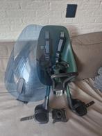 Fietsstoel met windscherm, Ophalen, Voetsteuntjes, Voorzitje, Zo goed als nieuw