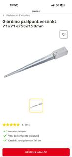 Paalpunt vuurverzinkt 71x71x750 155 mm, Ophalen of Verzenden, Zo goed als nieuw, 100 tot 250 mm, Overige typen