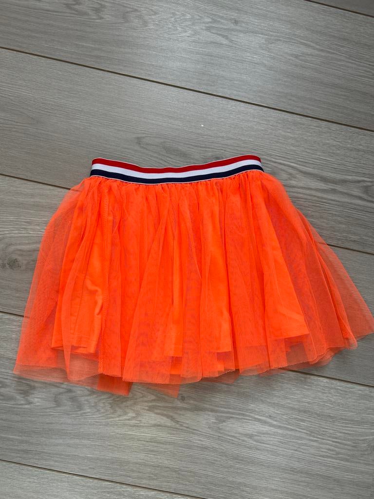 Koningsdag rokje maat 122/128, Kinderen en Baby's, Kinderkleding | Maat 122, Ophalen of Verzenden, Zo goed als nieuw, Meisje, Jurk of Rok