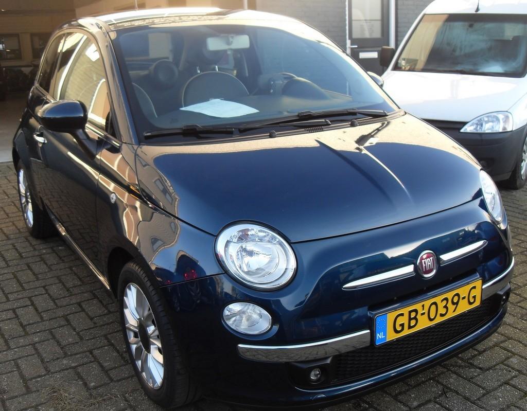 Fiat 500 1.2 Lounge airco, Auto's, Gebruikt, 4 cilinders, 840 kg, Origineel Nederlands
