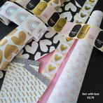 Inpakset with love hartjes papier regenboog stickers zakjes, Verzenden, Nieuw