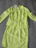 set linnen rok + blouse/jasje SANDWICH mt 36 geel/lime, Kleding | Dames, Geel, Nieuw, Ophalen of Verzenden, Maat 36 (S)