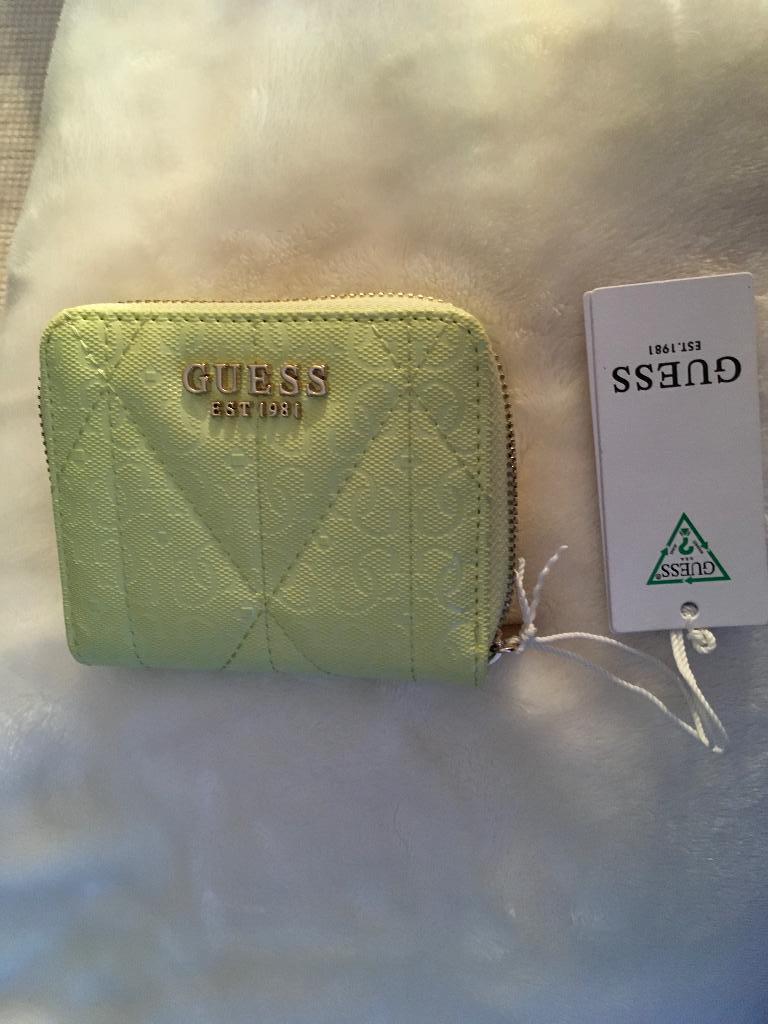 Guess Aldina Small Zip Around portemonnee, Ophalen of Verzenden, Nieuw, Groen, Overige typen