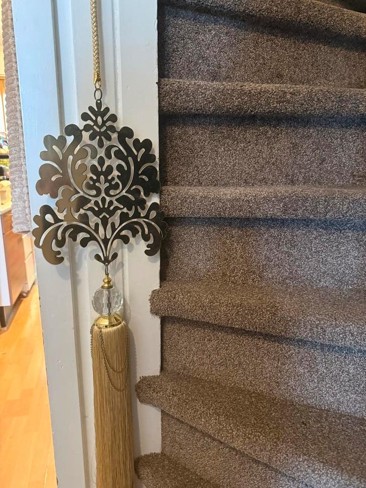 Decoratieve Kwast met Barok Ornament en Kristal 2 stuks, Huis en Inrichting, Woonaccessoires | Overige, Zo goed als nieuw, Ophalen of Verzenden