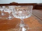 6 vintage glazen of kristallen coupes, klein model, Antiek en Kunst, Ophalen of Verzenden