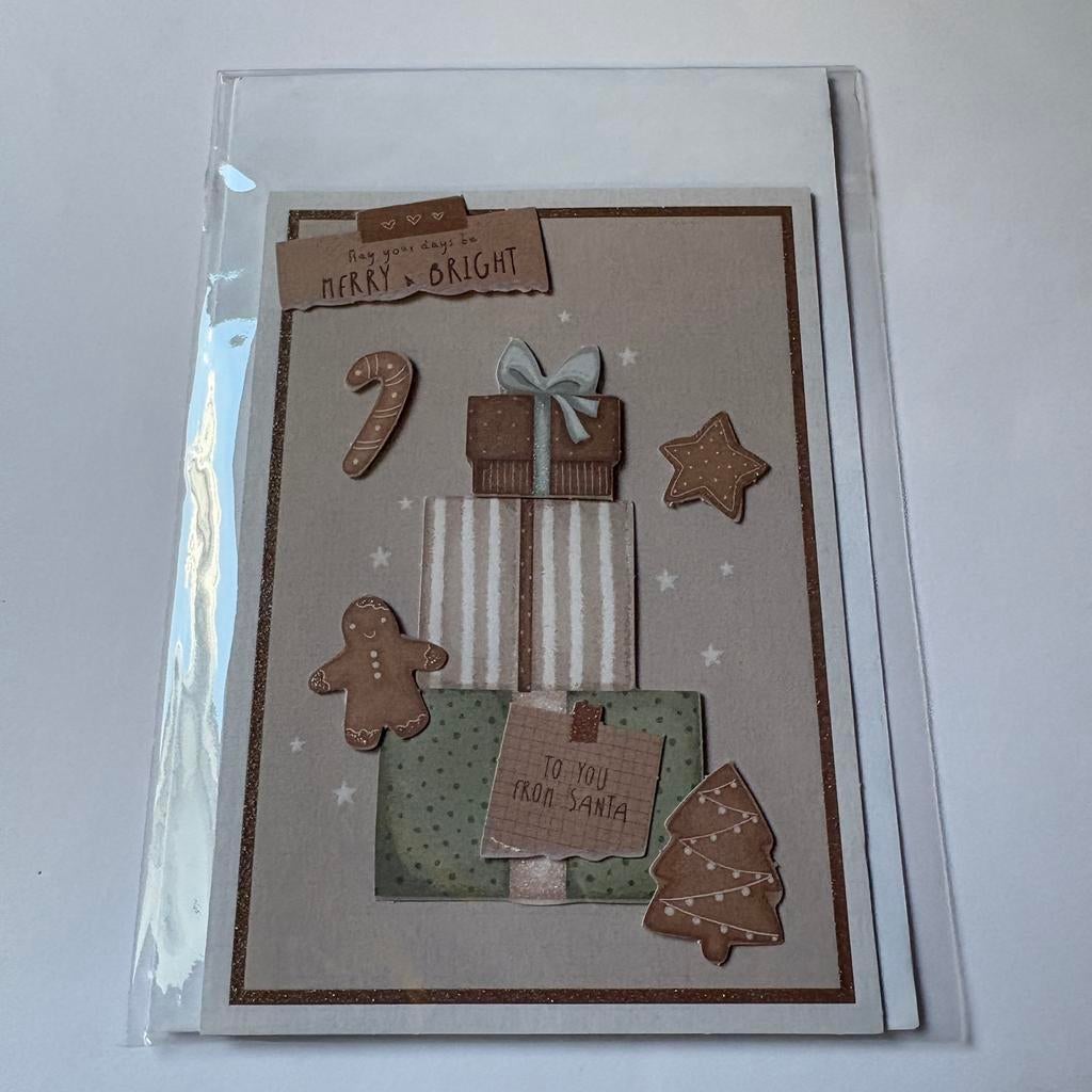 Kerstkaart met glitter 2, Ophalen of Verzenden, Zo goed als nieuw, Overige thema's