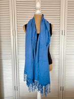 Grote sjaal helderblauw 170x100cm, Kleding | Dames, Mutsen, Sjaals en Handschoenen, Ophalen of Verzenden, Zo goed als nieuw, Maat 42/44 (L)