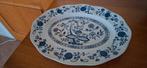 Sierbord/serveerbord Engels wit met blauw motief, Ophalen of Verzenden