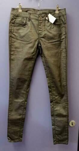 Costes zilverkleurige Perfect Skinny broek mt S nr 34124, Maat 38/40 (M), Costes, ., Ophalen of Verzenden