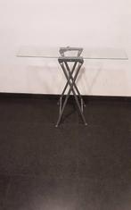 Sidetafel, Ophalen of Verzenden, Zo goed als nieuw, Glas, 25 tot 50 cm