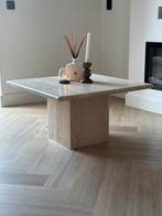 Travertin salontafel, Overige materialen, 50 tot 100 cm, Travertin japandi vintage marmeren natuursteen, Ophalen of Verzenden