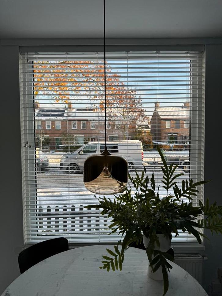 Houtlook Luxaflex, Huis en Inrichting, Stoffering | Gordijnen en Lamellen, Zo goed als nieuw, 200 cm of meer, 150 tot 200 cm, Wit