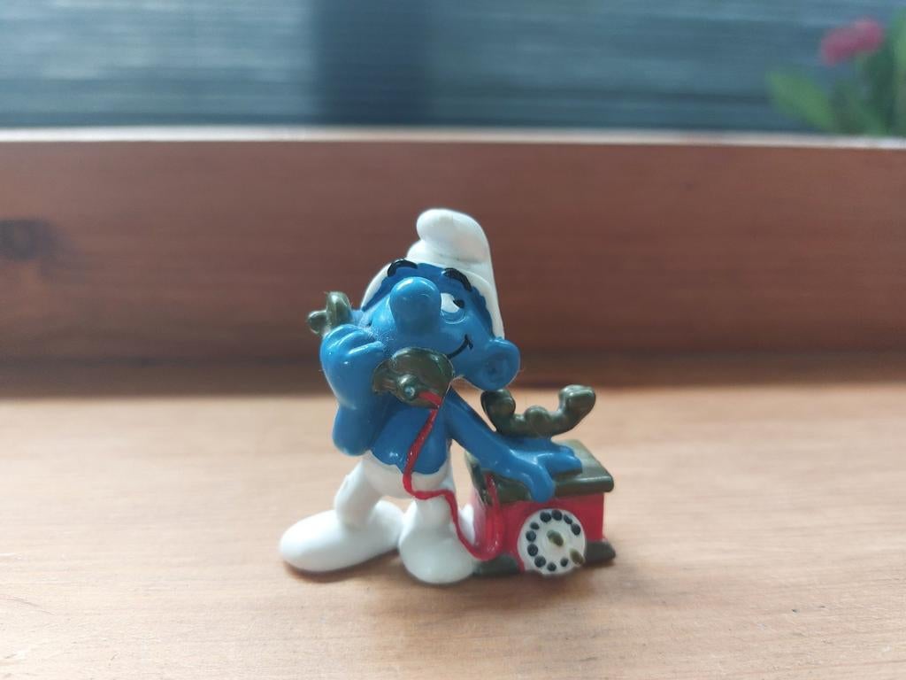 Smurf met telefoon 20062 De Smurfen, Verzamelen, Smurfen, Ophalen of Verzenden