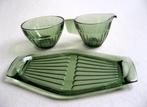 Hollandia roomstel groen persglas A..D. Copier jaren 30/40, Antiek en Kunst, Ophalen of Verzenden