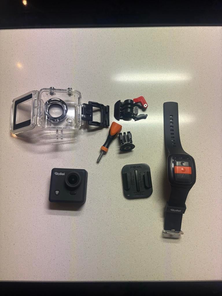 Rollei Actioncam met accessoires en afstandsbediening, Ophalen of Verzenden, Zo goed als nieuw, Rollei