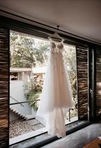 Modeca Oleander Trouwjurk Maat 38 - Kant & Glitter, Ophalen, Trouwjurk, Wit, Modeca