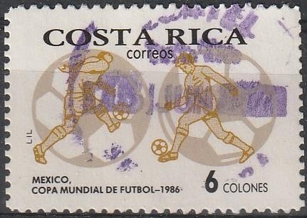 1907. Costa Rica 1299 gest. WK Voetbal, Ophalen of Verzenden, Gestempeld, Noord-Amerika